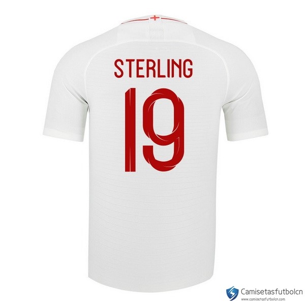 Camiseta Seleccion Inglaterra Primera equipo Sterling 2018 Blanco